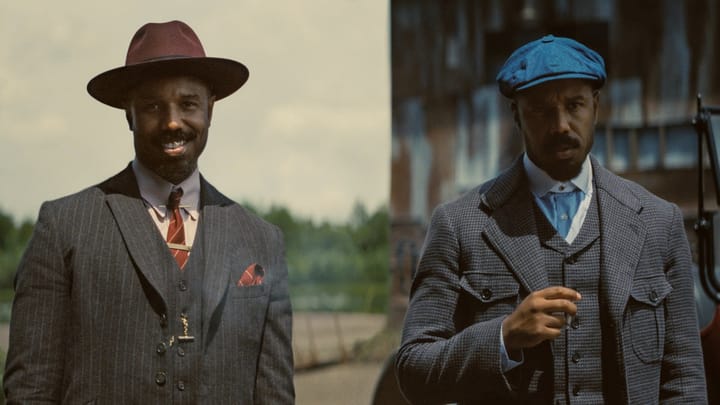 Michael B Jordan as Smoke and Stack from Sinners